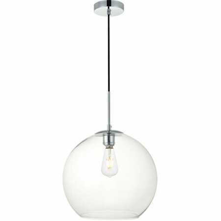CLING Baxter 1 Light Pendant Ceiling Light with Clear Glass Chrome CL2952165